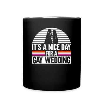 Mariage lesbien Gay lesbien Transsexuel - Mug uni - noir - Devant