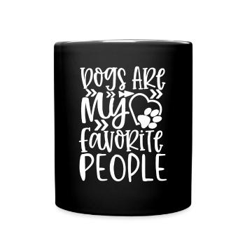 Les chiens sont mes personnes préférées - Mug uni - noir - Devant
