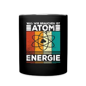 Atomenergie Kernenergie Kernkraft Atomkraftwerke - Tasse einfarbig - Schwarz - Vorne