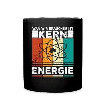 Atomenergie Kernkraft Kernenergie Atomkraftwerke - Tasse einfarbig - Schwarz - Vorne