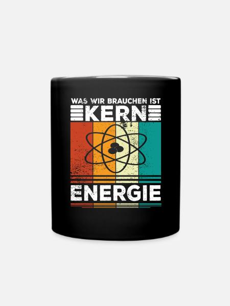 Atomenergie Kernkraft Kernenergie Atomkraftwerke - Tasse einfarbig - Schwarz
