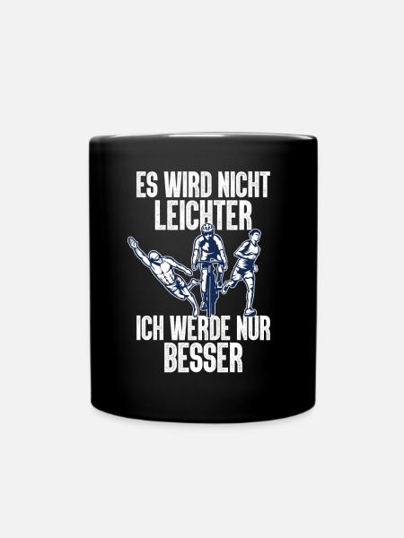 Es Wird Nicht Leichter Ich Triathlon - Tasse einfarbig - Schwarz