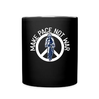 Speed up instead of war triathlete - Full Colour Mug - black - Front