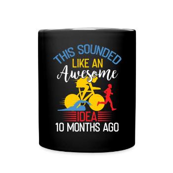 Idée géniale il y a 10 mois Triathlon - Mug uni - noir - Devant