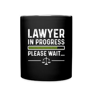 Lawyer In Progress Law Student - Full Colour Mug - black - Front