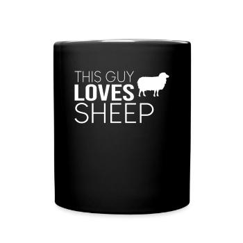 Typ Schaf Spruch - Tasse einfarbig - Schwarz - Vorne