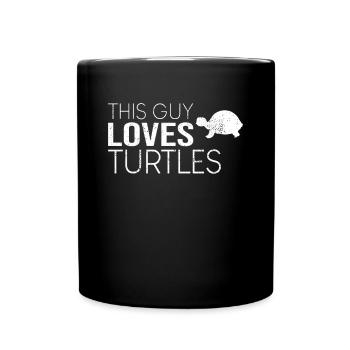 Typ Schildkröte Spruch - Tasse einfarbig - Schwarz - Vorne