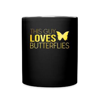 Typ Schmetterling Spruch - Tasse einfarbig - Schwarz - Vorne