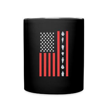 Patriotic arrowhead hunter. United States - Full Colour Mug - black - Front