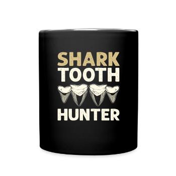 Chasseur de dents de requin. Chasseur de dents fossiles Megalodon - Mug uni - noir - Devant