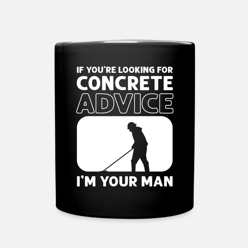 Advice on concrete. Cement masons. Concrete pavers - Full Colour Mug - black