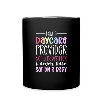 Appreciation of childcare. Providers of - Full Colour Mug - black - Front