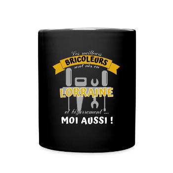 Cadeau Homme Bricoleur Lorrain Anniversaire Noel - Mug uni - noir - Devant