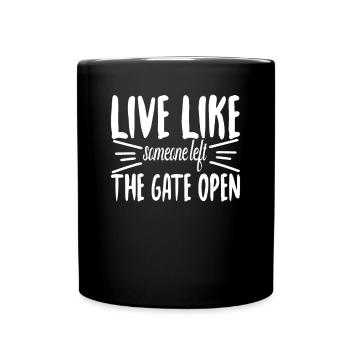 Live like a dog - Full Colour Mug - black - Front