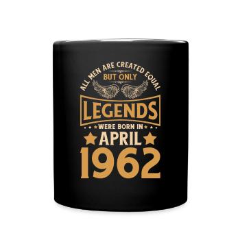 60e anniversaire 60 légendes sont nées en avril 1962 - Mug uni - noir - Devant