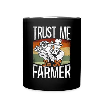 Farming Farmer Tractor Vintage - Tasse einfarbig - Schwarz - Vorne