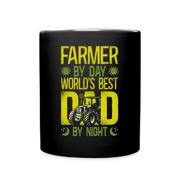 Farming Farmer Dad Father Tractor - Full Colour Mug - black - Front