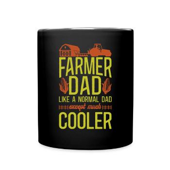 Farming Farmer Dad Father Tractor - Full Colour Mug - black - Front