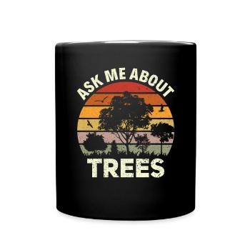 Baumkletterer Arborist Holzfäller Baumpfleger - Tasse einfarbig - Schwarz - Vorne