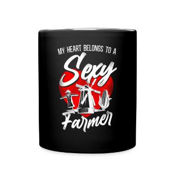 Farming Farmer Girl Wife - Tasse einfarbig - Schwarz - Vorne