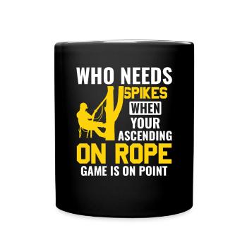 Grimpeur Arboriculteur Bûcheron Arboriculteur - Mug uni - noir - Devant