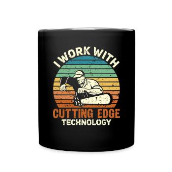Baumkletterer Arborist Holzfäller Baumpfleger - Tasse einfarbig - Schwarz - Vorne