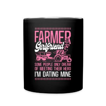 Farming Farmer Girl Tractor Farmer - Tasse einfarbig - Schwarz - Vorne