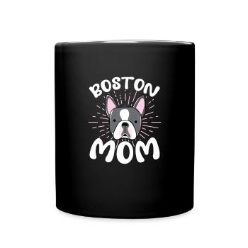 Boston Terrier Maman Chien Chien Maîtresse Cadeau - Mug uni - noir - Devant