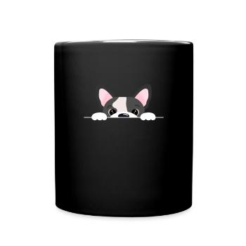 Boston Terrier Hund Hunde Hundeliebhaber Geschenk - Tasse einfarbig - Schwarz - Vorne