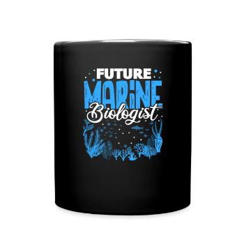 Meeresbiologie - Tasse einfarbig - Schwarz - Vorne