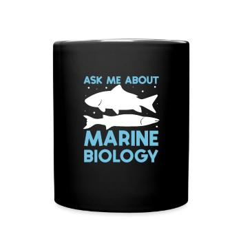 Meeresbiologie - Tasse einfarbig - Schwarz - Vorne