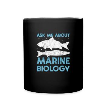 Meeresbiologie Meer Meeresbiologe Biolgie Geschenk - Tasse einfarbig - Schwarz - Vorne