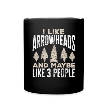 Arrowhead Hunting Arrowhead Collector - Full Colour Mug - black - Front
