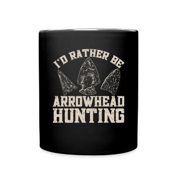 Arrowhead Hunting Pfeilspitzen Sammler - Tasse einfarbig - Schwarz - Vorne