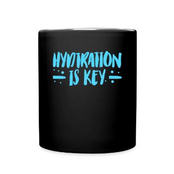 L’hydratation est le cadeau clé de la chemise - Mug uni - noir - Devant