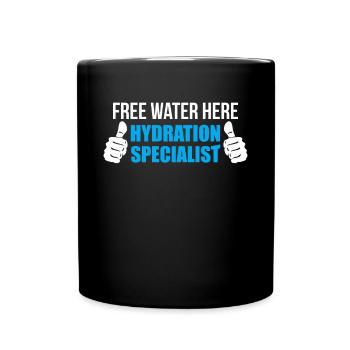 Eau gratuite ici Spécialiste de l’hydratation - Mug uni - noir - Devant
