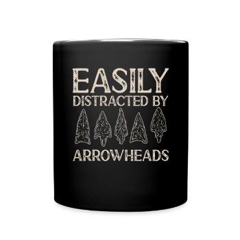 Arrowhead Hunting Pfeilspitzen Sammler - Tasse einfarbig - Schwarz - Vorne