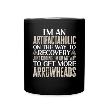 Arrowhead Hunting Arrowhead Collector - Full Colour Mug - black - Front