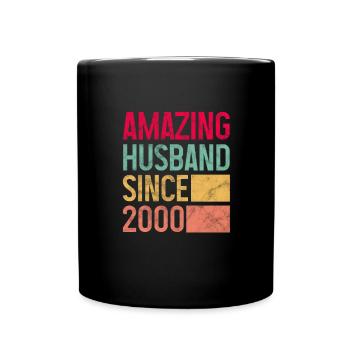 Ehemann seit 2000 - Tasse einfarbig - Schwarz - Vorne