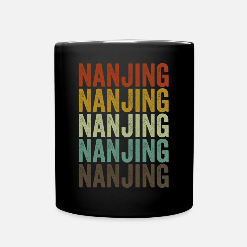 Nanjing China Retro Vintage - Tasse einfarbig - Schwarz