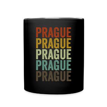 Prague Czech Republic Retro Vintage - Full Colour Mug - black - Front