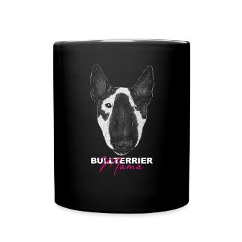 Bully Hunde Hunde Bullterrier Mama - Tasse einfarbig - Schwarz - Vorne