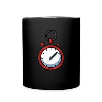 Clock Stopwatch - Full Colour Mug - black - Front