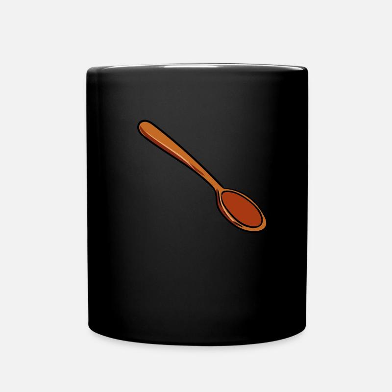 Wooden spoon - Full Colour Mug - black