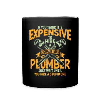 Plumber Klempner - Tasse einfarbig - Schwarz - Vorne