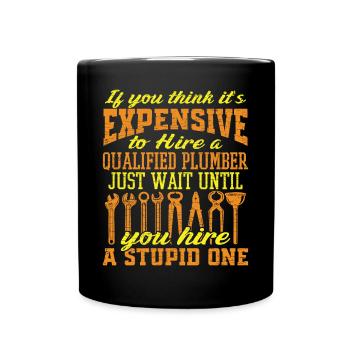 Klempner Geschenkidee - Tasse einfarbig - Schwarz - Vorne