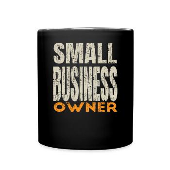 Propriétaire de petite entreprise Lady Man Quote Gift - Mug uni - noir - Devant