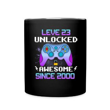 Niveau 23 Débloqué Génial depuis 2000 Funny Gamer - Mug uni - noir - Devant
