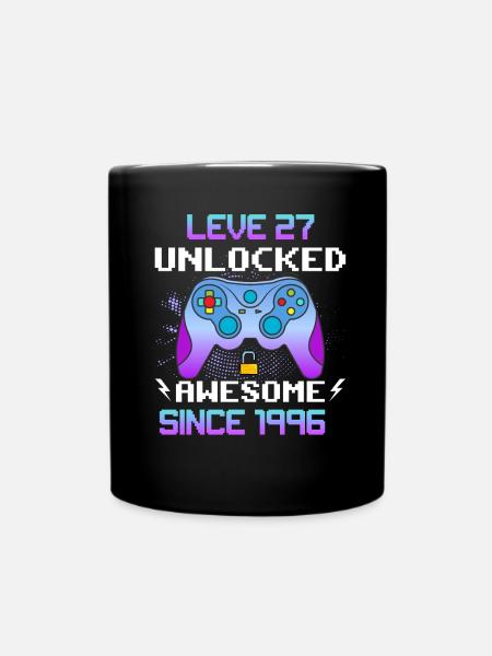 Niveau 27 Débloqué Génial depuis 1996 Funny Gamer - Mug uni - noir