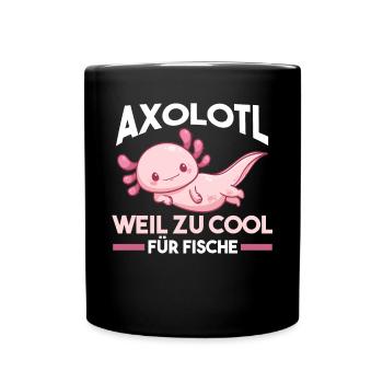 Axolotl - Tasse einfarbig - Schwarz - Vorne